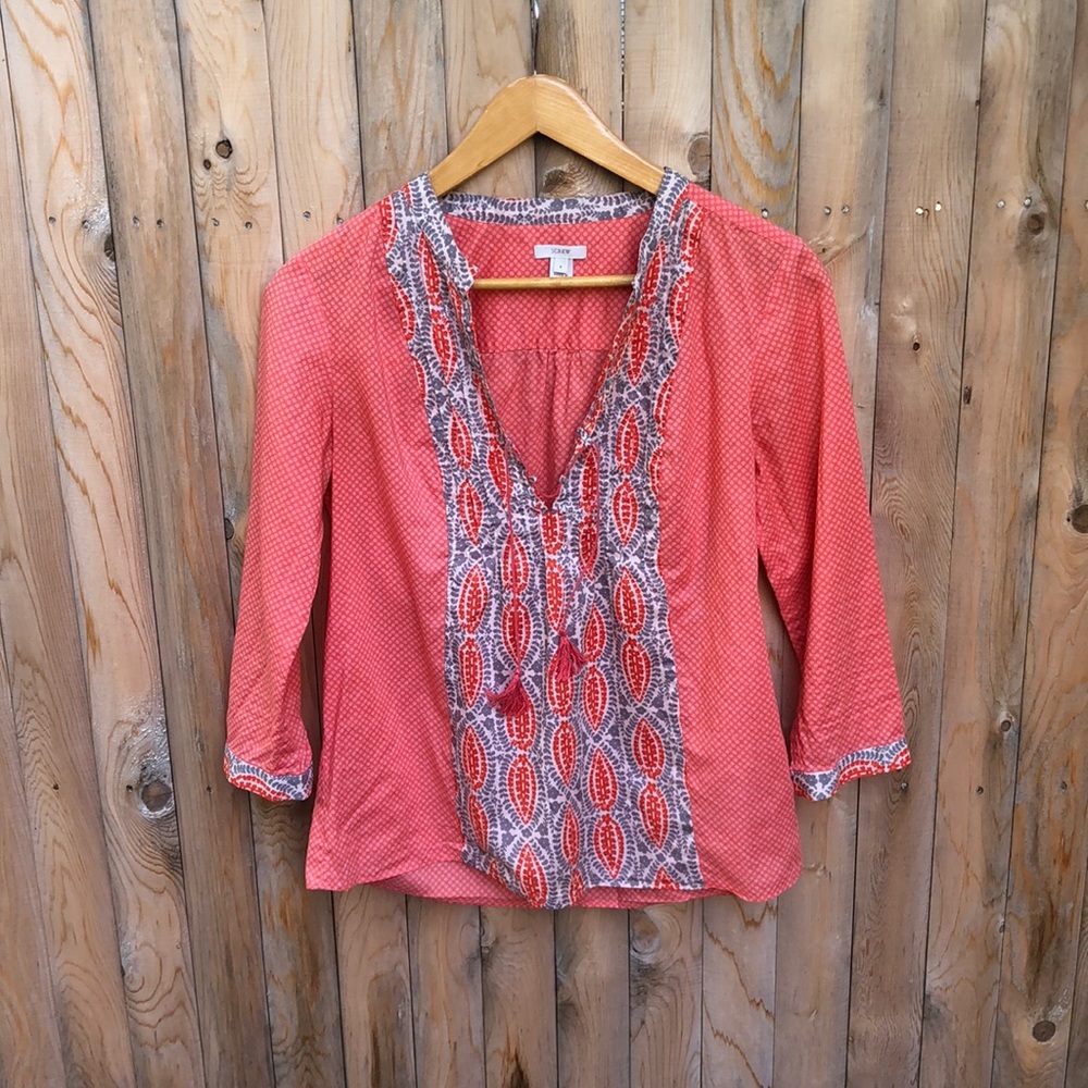 J Crew Hobo 100% cotton Top Size 4